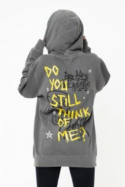 BROKEN PROMISES Hoodies Think Of Me Vintage Wash Hoodie