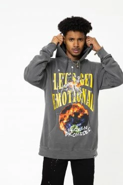 BROKEN PROMISES Hoodies Think Of Me Vintage Wash Hoodie