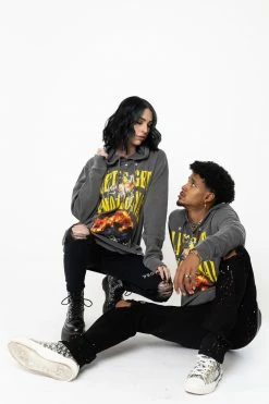 BROKEN PROMISES Hoodies Think Of Me Vintage Wash Hoodie