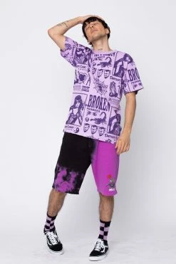 BROKEN PROMISES Demon Lover AOP Tee Purple Shirts