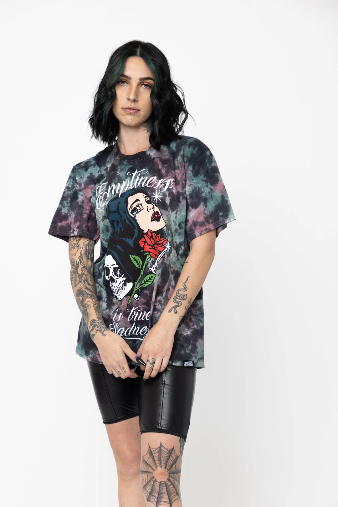 BROKEN PROMISES Shirts True Sadness Green Tie Dye Tee 7 BROKEN PROMISES Shirts True Sadness Green Tie Dye Tee