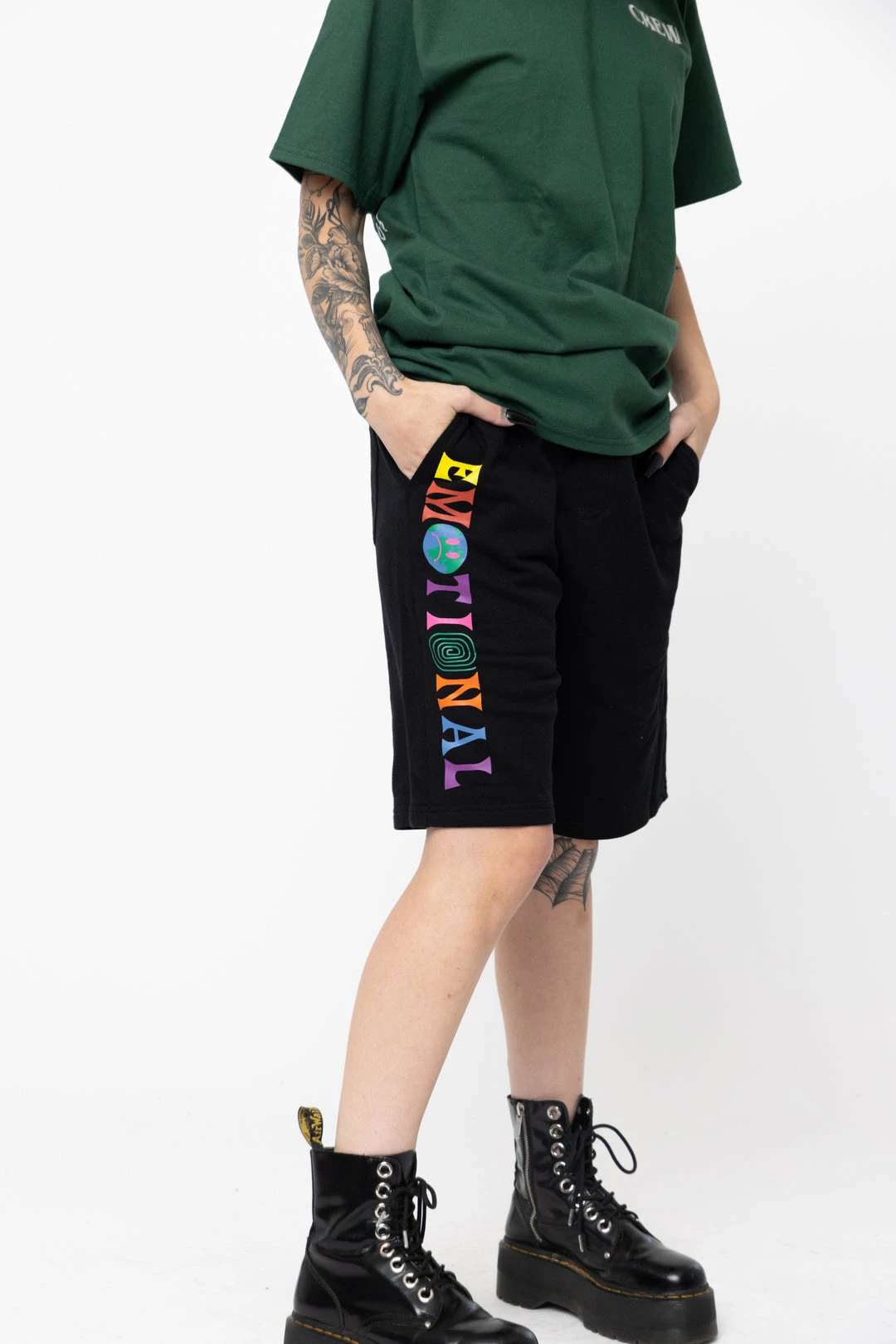 BROKEN PROMISES Emotional Fleece Shorts Black Bottoms 3 BROKEN PROMISES Emotional Fleece Shorts Black Bottoms