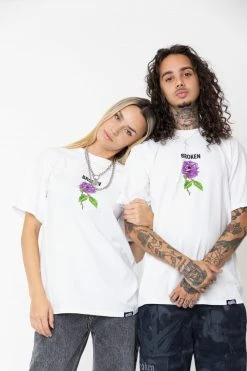 BROKEN PROMISES BP X SC Screaming Thornless S/S Tee White