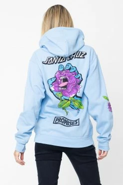 BROKEN PROMISES Hoodies BP X SC Screaming Thornless Hoodie Light Blue