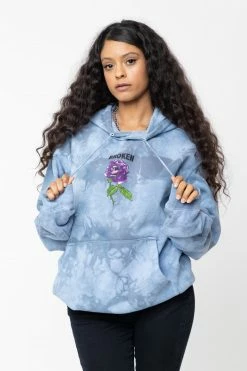 BROKEN PROMISES BP X SC Screaming Thornless Tie Dye Hoodie Slate Hoodies