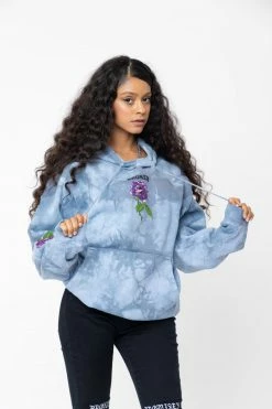 BROKEN PROMISES BP X SC Screaming Thornless Tie Dye Hoodie Slate Hoodies