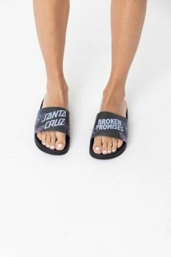 BROKEN PROMISES BP X SC Flutter Slides Black Accessories