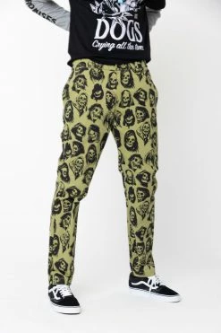 BROKEN PROMISES Reaper Guide Chino Pants Moss Green