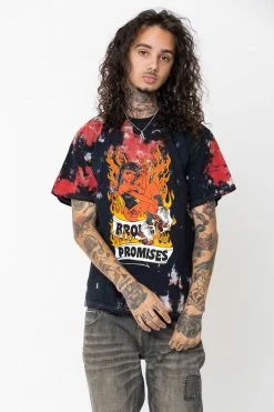 BROKEN PROMISES Don't Brake Tie Dye Tee Red/Blk Shirts