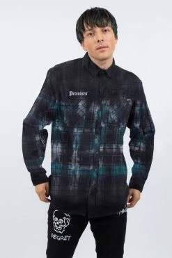 BROKEN PROMISES Slogan Bamboo Dye Flannel