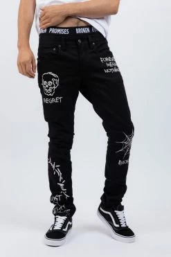 CASH Bottoms Unforgiven Denim Jeans Black
