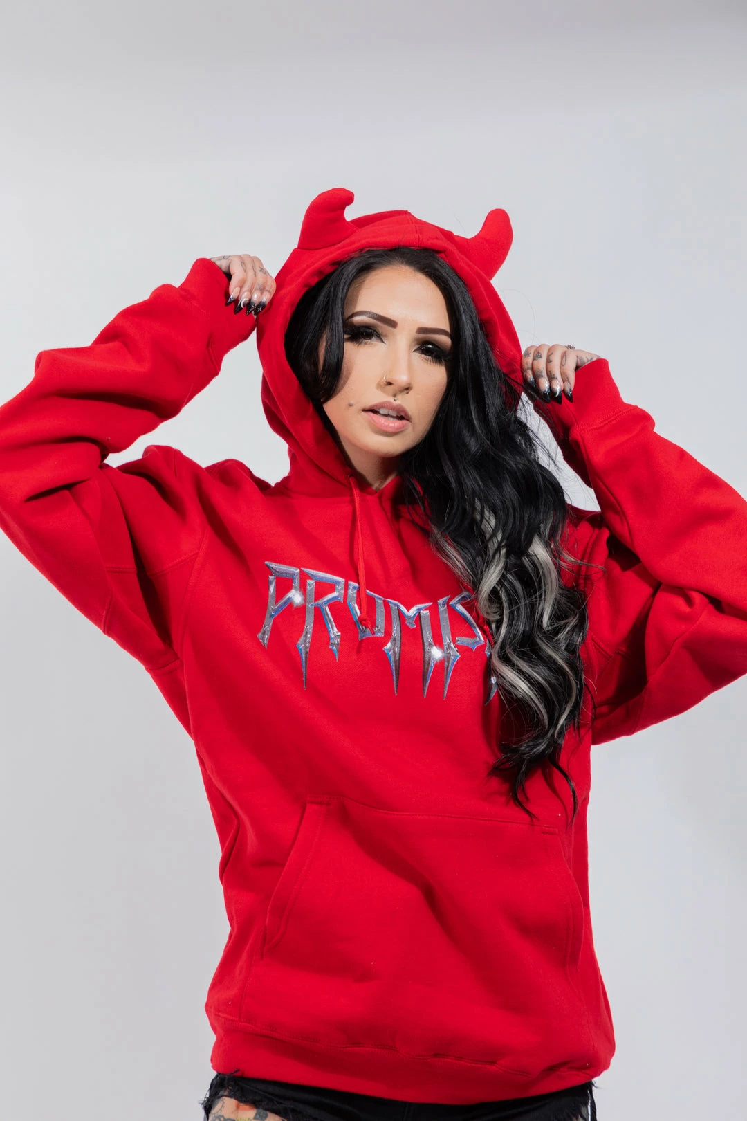BROKEN PROMISES Headbang Horn Hoodie Red Horn Hoodies 2 BROKEN PROMISES Headbang Horn Hoodie Red Horn Hoodies