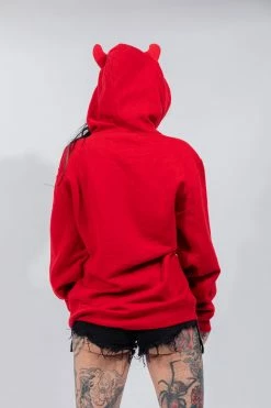 BROKEN PROMISES Headbang Horn Hoodie Red Horn Hoodies 23 BROKEN PROMISES Headbang Horn Hoodie Red Horn Hoodies