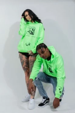 BROKEN PROMISES Easy Come Easy Go Hoodie Neon Grn