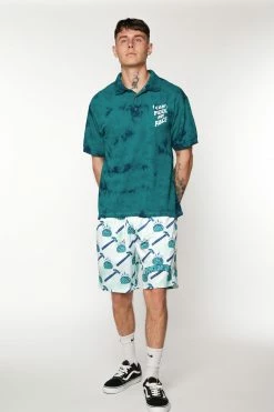 BROKEN PROMISES Brain Waves Shorts Green