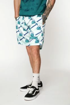 BROKEN PROMISES Brain Waves Shorts Green