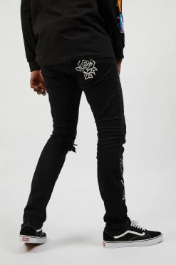 BROKEN PROMISES Bottoms Unfortunate Denim Jeans Black