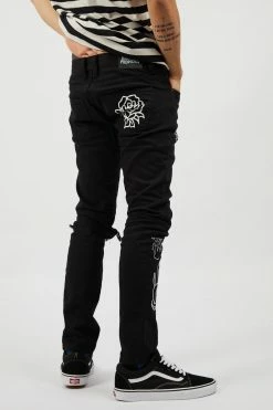 BROKEN PROMISES Bottoms Unfortunate Denim Jeans Black