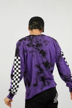 BROKEN PROMISES Shirts 2Tone Tie Dye L/S Purple Punch