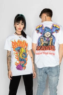 BROKEN PROMISES Bad Chemistry "S/S" Tee White