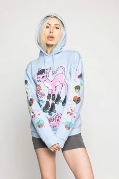 BROKEN PROMISES Hell On Wheels Hoodie Baby Blue