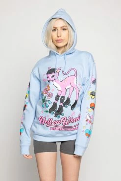 BROKEN PROMISES Hell On Wheels Hoodie Baby Blue