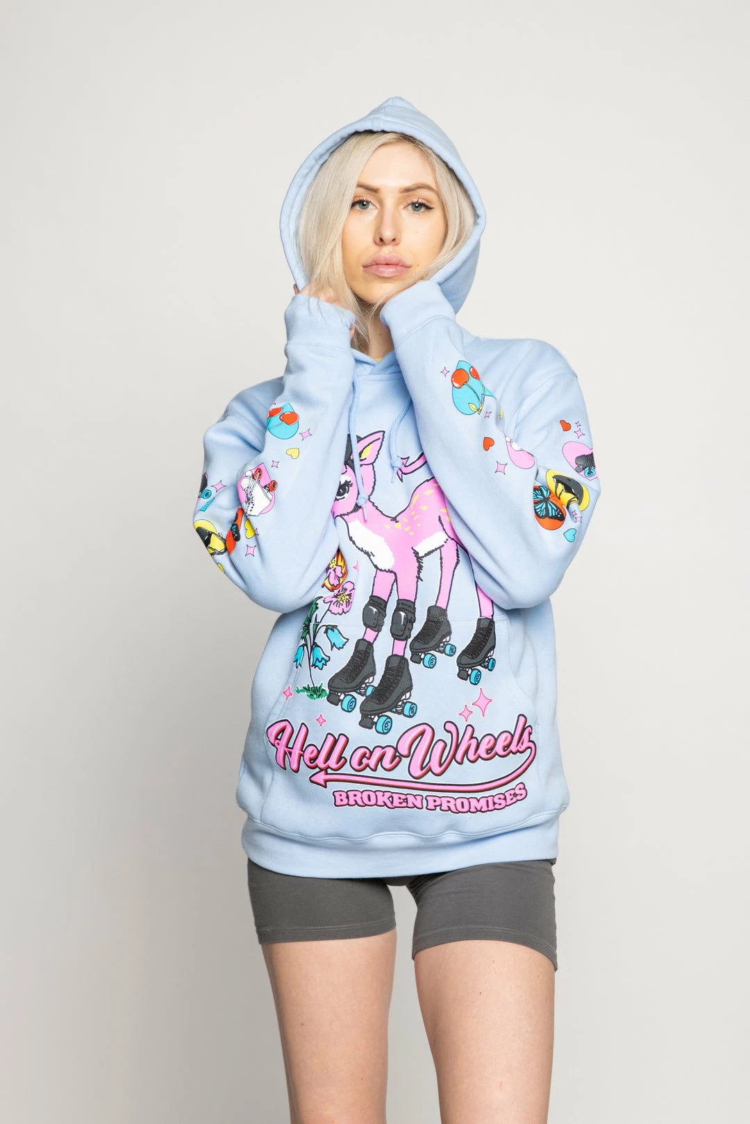 BROKEN PROMISES Hell On Wheels Hoodie Baby Blue 5 BROKEN PROMISES Hell On Wheels Hoodie Baby Blue