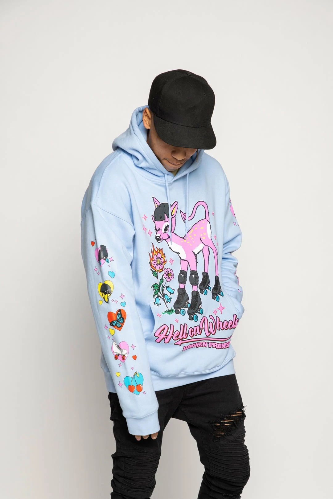 BROKEN PROMISES Hell On Wheels Hoodie Baby Blue 12 BROKEN PROMISES Hell On Wheels Hoodie Baby Blue