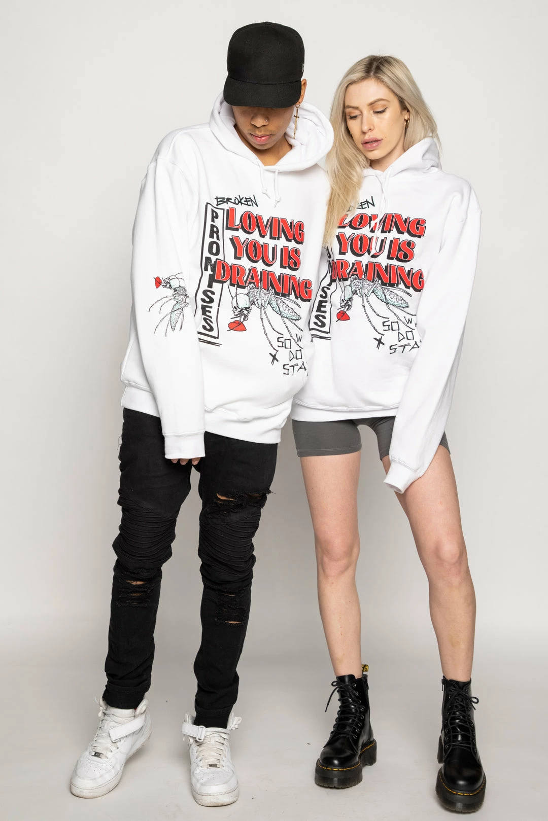 BROKEN PROMISES Hoodies Mosquito Hoodie White 3 BROKEN PROMISES Hoodies Mosquito Hoodie White