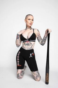 BROKEN PROMISES Bottoms Batter Up Bike Shorts