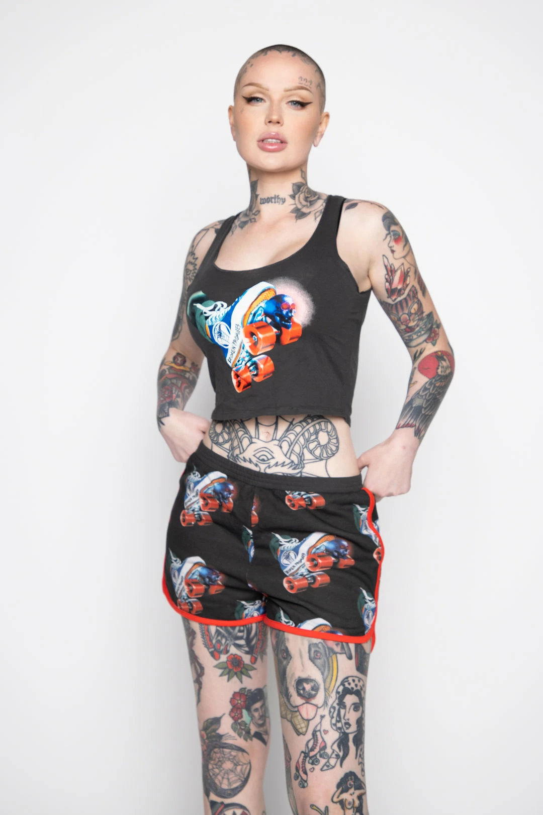 BROKEN PROMISES Womens Juke Jam Crop Tank Black 4 BROKEN PROMISES Womens Juke Jam Crop Tank Black