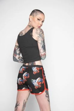 BROKEN PROMISES Womens Juke Jam Crop Tank Black 14 BROKEN PROMISES Womens Juke Jam Crop Tank Black