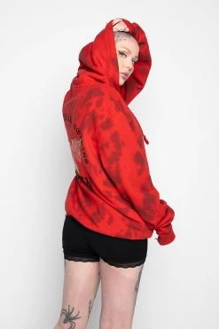BROKEN PROMISES Hoodies Trio Red Tie Dye Hoodie 31 BROKEN PROMISES Hoodies Trio Red Tie Dye Hoodie