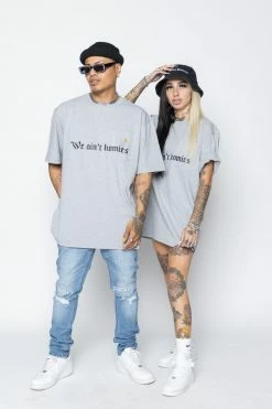 CASH We Ain't Homies Pocket Tee Heather Grey