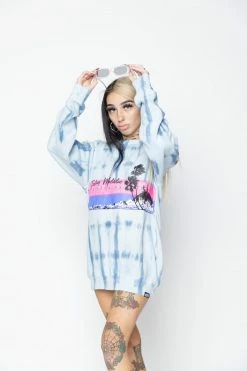 CASH Hoodies Feeling Maliblue Tie Dye Crew
