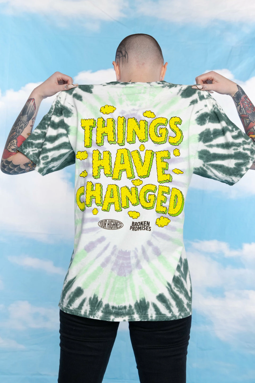 BROKEN PROMISES Things Have Changed Tie Dye Tee - BPxYH Shirts 8 BROKEN PROMISES Things Have Changed Tie Dye Tee - BPxYH Shirts