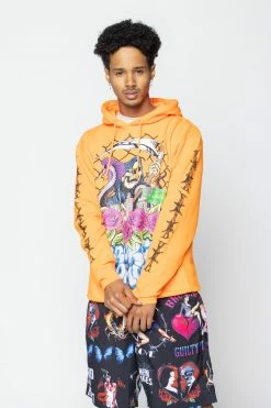 BROKEN PROMISES Concrete Jungle Hoodie Orange