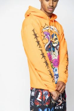 BROKEN PROMISES Concrete Jungle Hoodie Orange