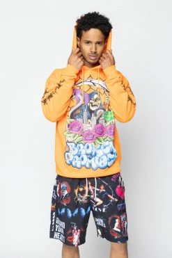 BROKEN PROMISES Concrete Jungle Hoodie Orange