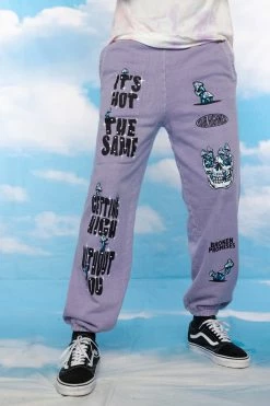 BROKEN PROMISES Bottoms Magical Mushrooms Sweatpants Purple - BPxYH 16 BROKEN PROMISES Bottoms Magical Mushrooms Sweatpants Purple - BPxYH