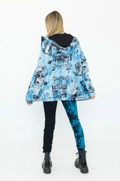 BROKEN PROMISES Womens' Slogan Split Dye Denim Blk/Blue Bottoms