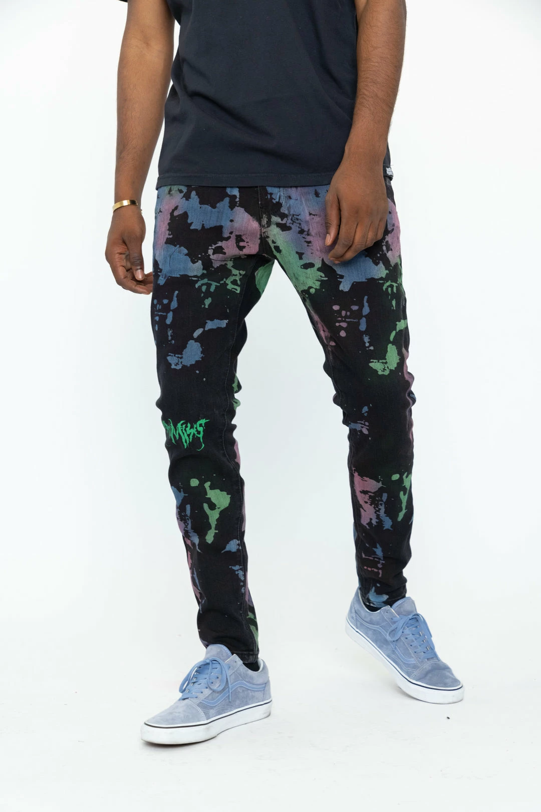 CASH Bottoms Graveyard Multi Tie-Dye Denim 5 CASH Bottoms Graveyard Multi Tie-Dye Denim