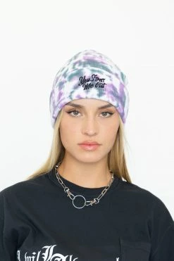 BROKEN PROMISES Stress Me Out Beanie Multi Dye Headwear
