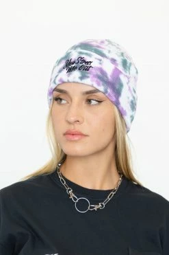 BROKEN PROMISES Stress Me Out Beanie Multi Dye Headwear