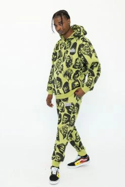 BROKEN PROMISES Reaper Guide Green Joggers Bottoms