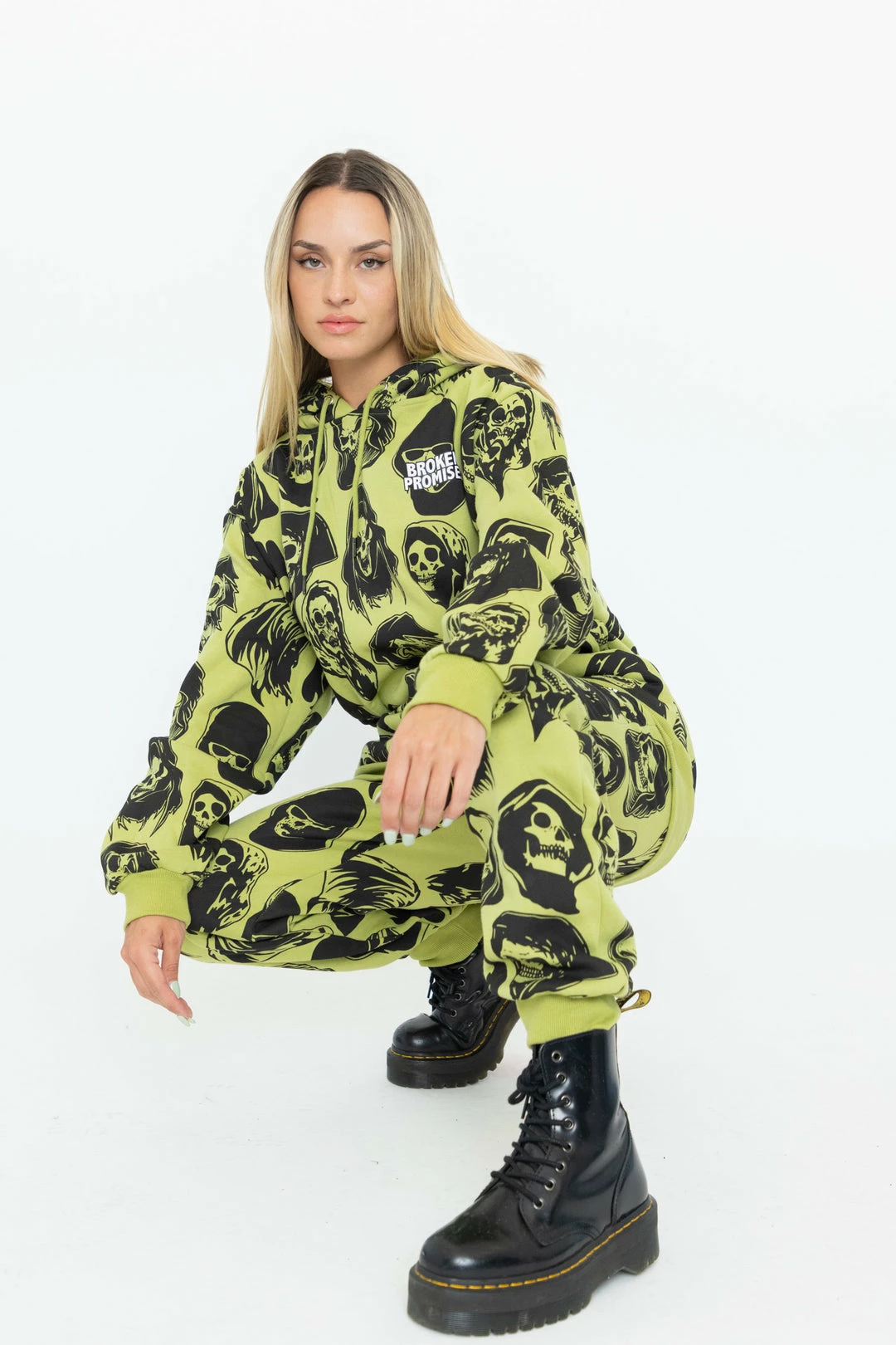 BROKEN PROMISES Reaper Guide Green Hoodie 5 BROKEN PROMISES Reaper Guide Green Hoodie