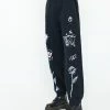 BROKEN PROMISES Bottoms Crash And Burn Sweatpants Black