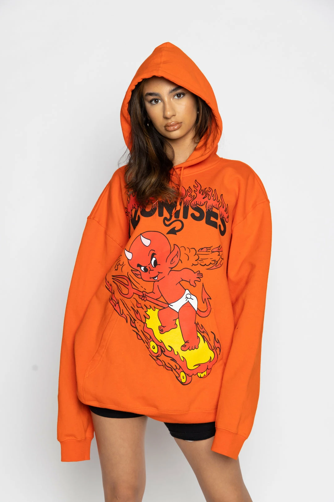 BROKEN PROMISES Hoodies Hell On Wheels Hoodie Orange - BP X Hot Stuff 10 BROKEN PROMISES Hoodies Hell On Wheels Hoodie Orange - BP X Hot Stuff