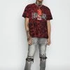 BROKEN PROMISES Curious Tie Dye Tee Red/Blk - BP X Hot Stuff Shirts
