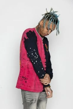 BROKEN PROMISES Shirts Play With Fire Split Dye L/S - BP X Hot Stuff